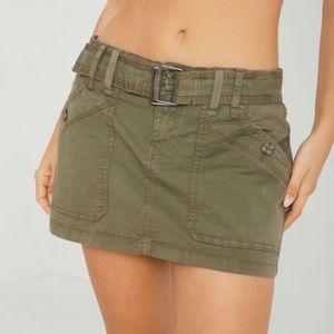 NWT Garage Mini Belted Cargo Skirt